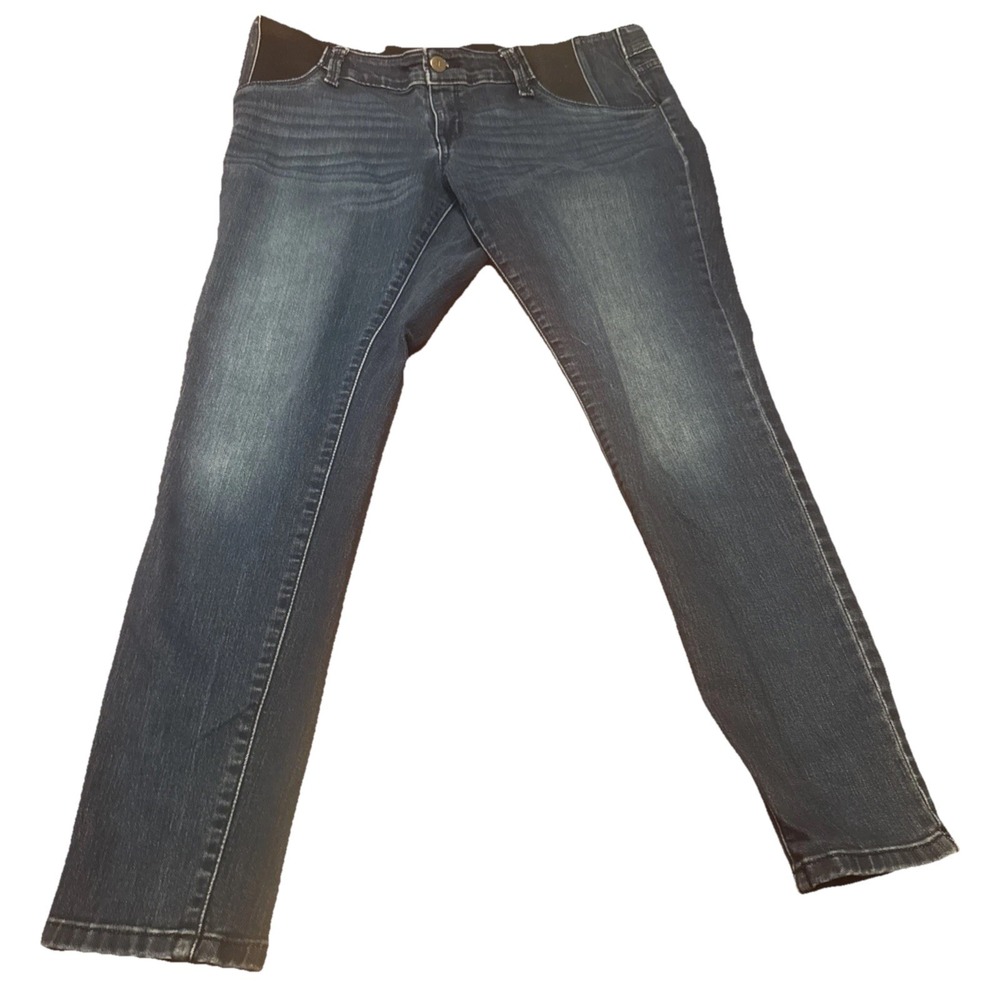 Isabel Maternity Ingrid & Isabel Skinny Jeans Size 8 Dark Wash Over‎ Belly Panel